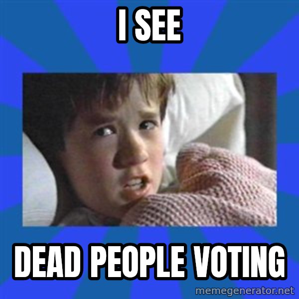i see dead people meme: I see / dead people voting