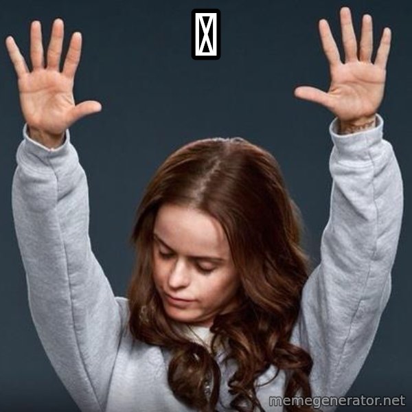 Praise Jesus girl meme: 🙌