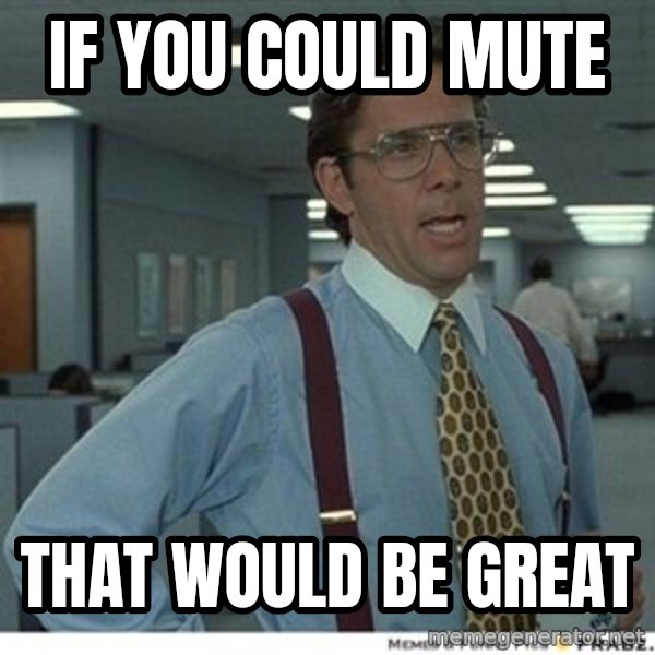 That would be great meme: If you could mute / That would be great