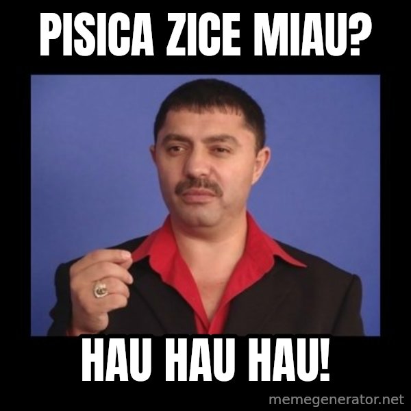 Manelistul Nicolae Guta meme: Pisica zice miau? / Hau hau hau!