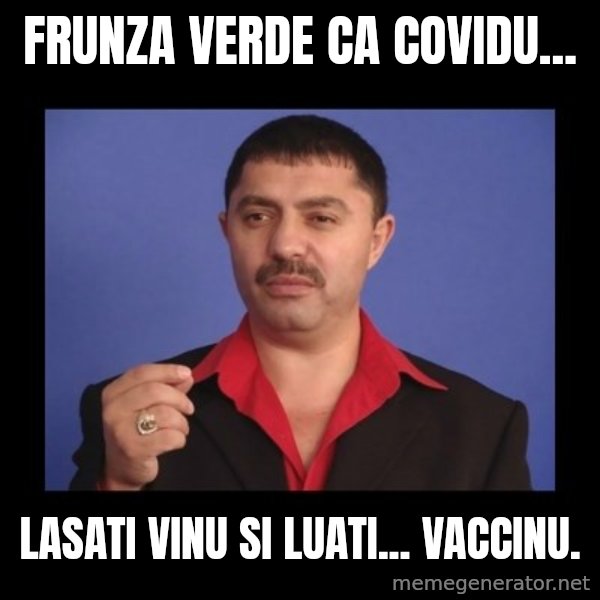 Manelistul Nicolae Guta meme: Frunza verde ca covidu... / Lasati vinu si luati... vaccinu.