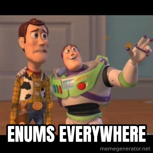 Buzz lightyear meme fixd meme: enums everywhere