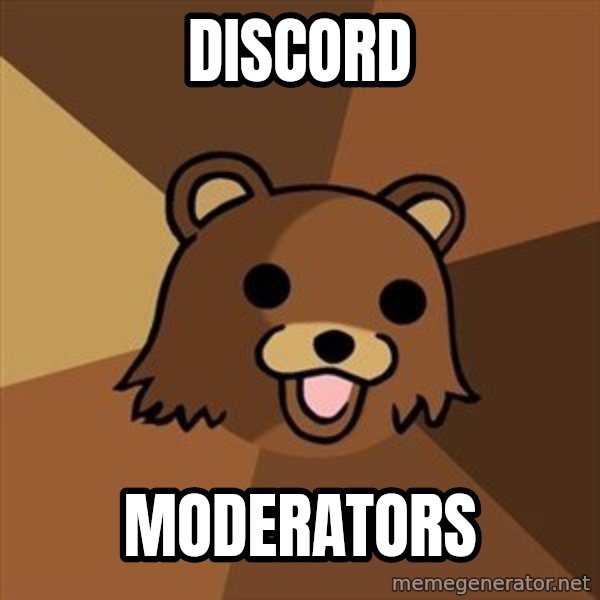 Pedobear meme: DISCORD / MODERATORS