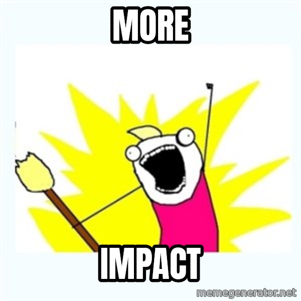 All the things meme: MORE / IMPACT