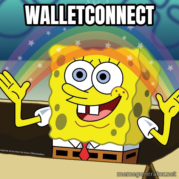 spongebob rainbow meme: Walletconnect