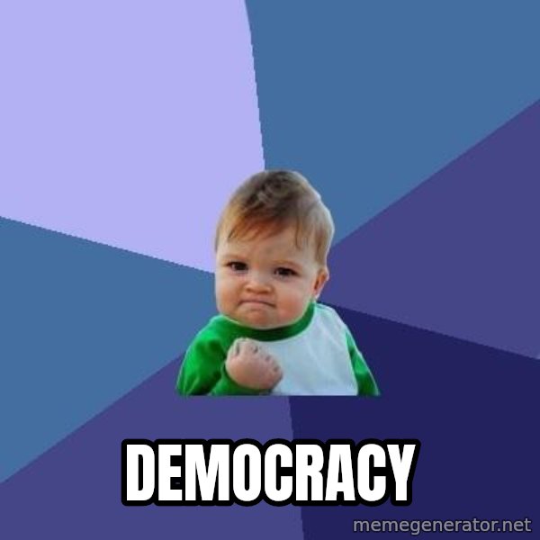 Success Kid meme: Democracy