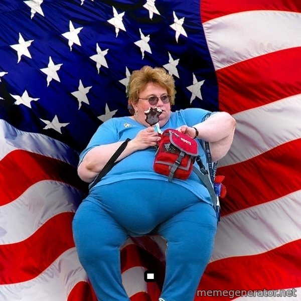 Obese American meme: .