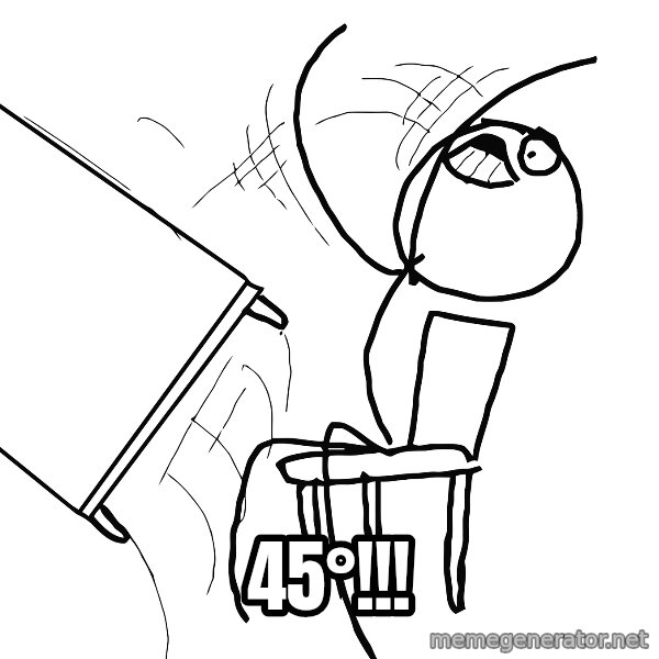 Desk Flip Rage Guy meme: 45°!!!