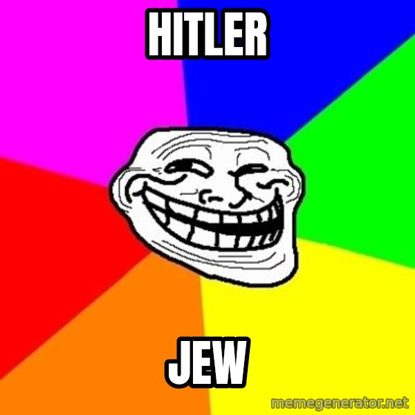 Trollface meme: hitler / JEW
