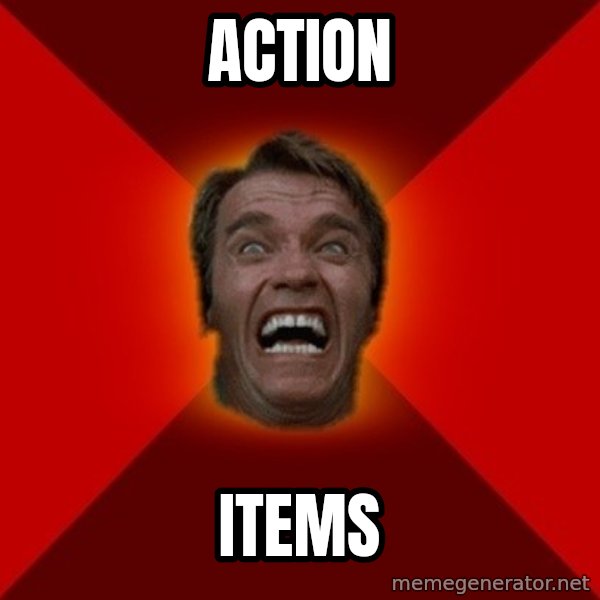 Angry Arnold meme: Action / Items