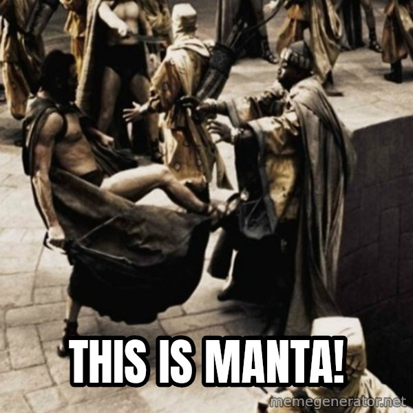 sparta kick meme: This is Manta!