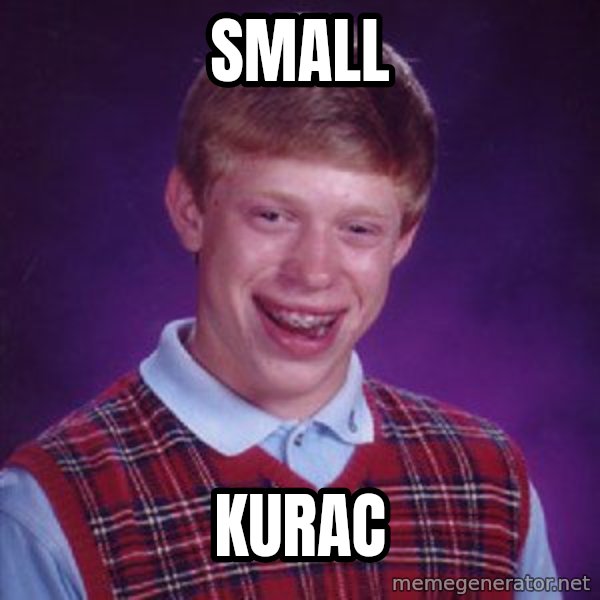 Bad Luck Brian meme: small / kurac