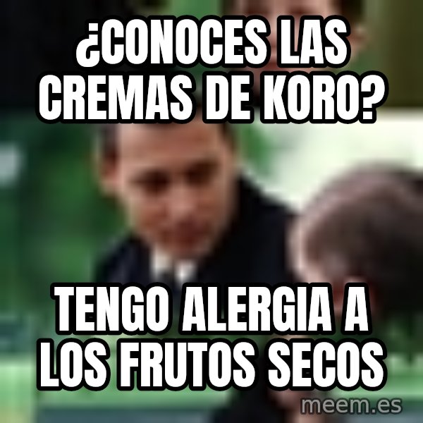 Neverland Johnny Depp meme: ¿Conoces las cremas de KoRo? / Tengo alergia a los frutos secos