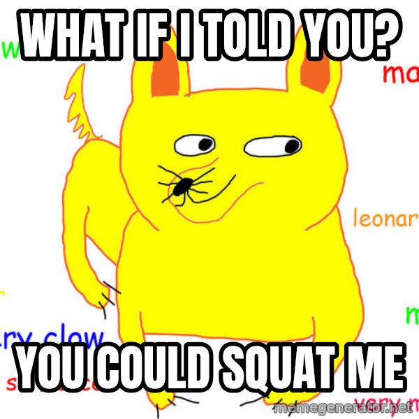 What If I Told You meme: what if i told you? / you could squat me