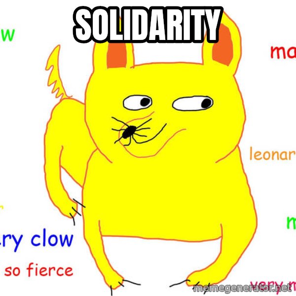 Grumpy Cat  meme: Solidarity