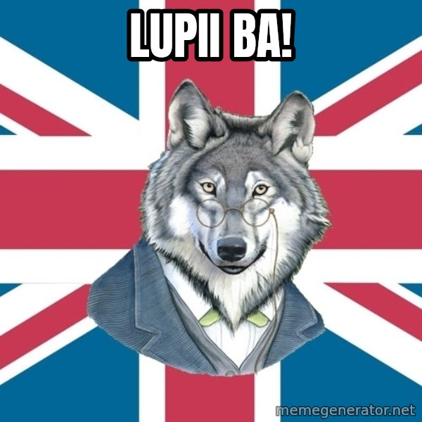 Sir Courage Wolf Esquire meme: Lupii ba!