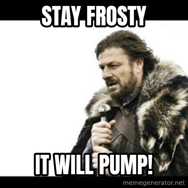 Winter is Coming meme: Stay Frosty / It will Pump!