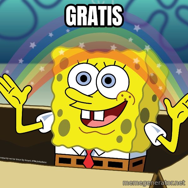 spongebob rainbow meme: gratis