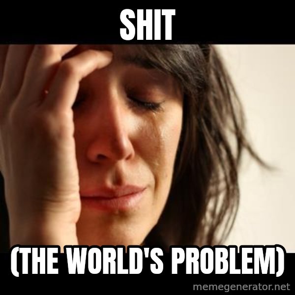 crying girl sad meme: Shit / (the world's problem)