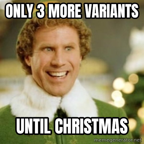 Buddy the Elf meme: Only 3 more variants / Until Christmas