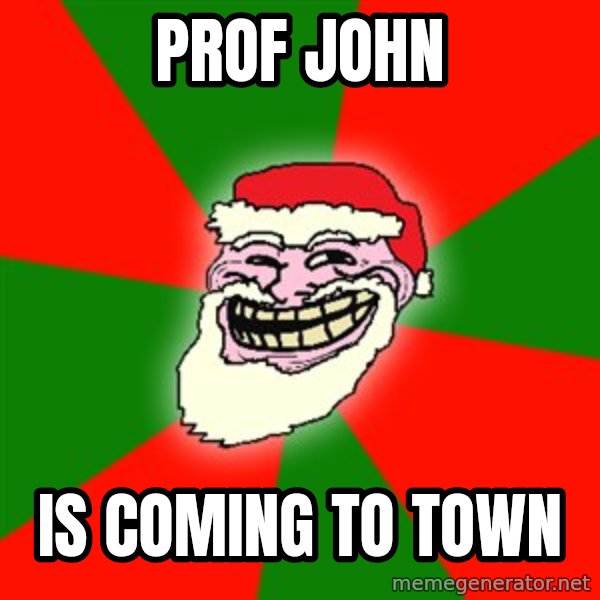 Santa Claus Troll Face meme: Prof John / Is coming to town