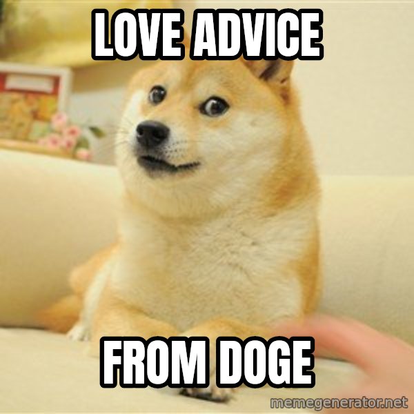 so doge meme: Love advice / From Doge