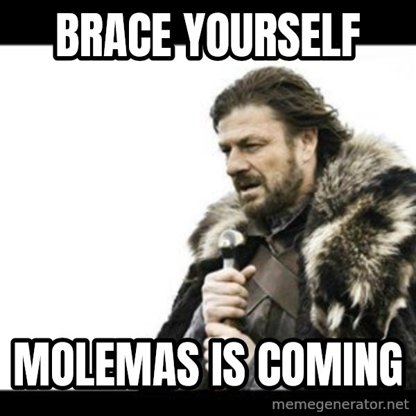 Winter is Coming meme: brace yourself / molemas is coming