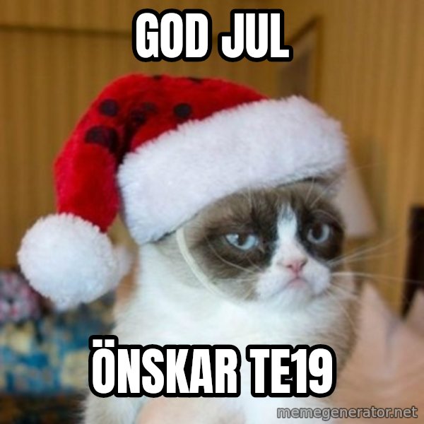 Grumpy Cat Santa Hat meme: God jul / önskar TE19