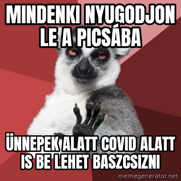 mindenki nyugodjon le a picsába meme: Mindenki nyugodjon le a picsába / Ünnepek alatt COVID alatt is be lehet baszcsizni