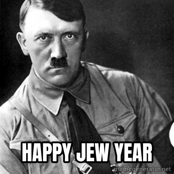 Hitler meme: Happy jew year