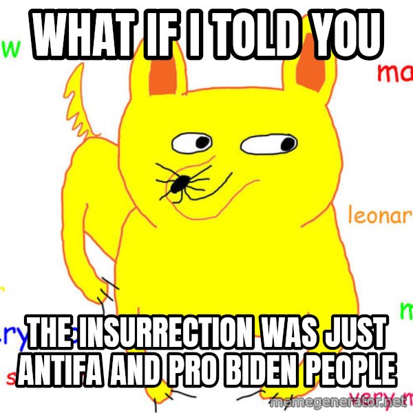 What If I Told You meme: what if i told you / the insurrection was just antifa and pro biden people