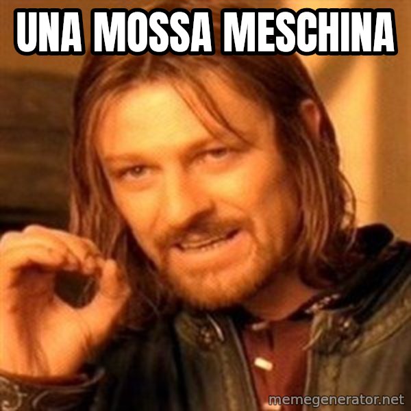 One Does Not Simply meme: una mossa meschina