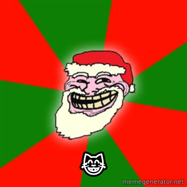 Santa Claus Troll Face meme: 😹