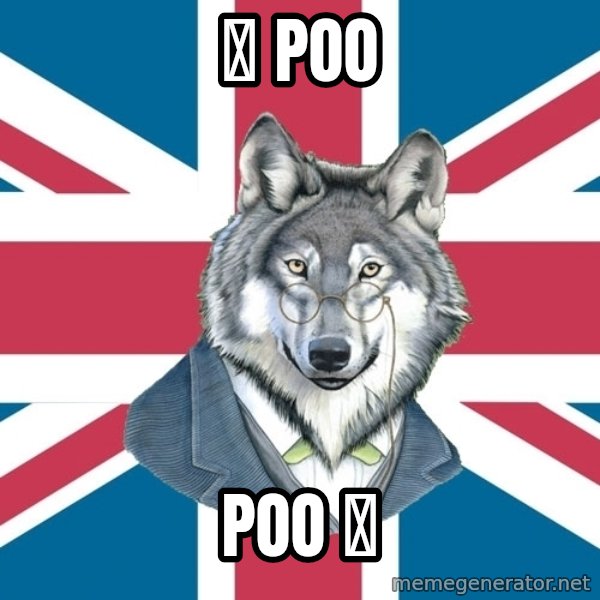 Sir Courage Wolf Esquire meme: 💩 Poo / Poo 💩