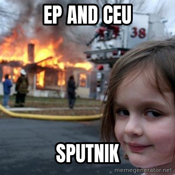 Disaster Girl meme: EP and CEU / sputnik