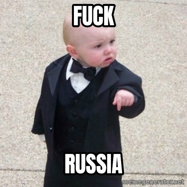 Mafia Baby meme: Fuck / Russia