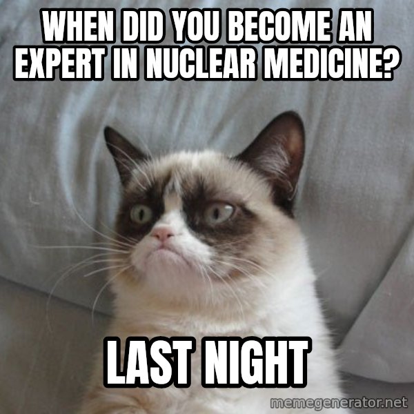 Grumpy cat good meme: When did you become an expert in nuclear medicine? / Last Night