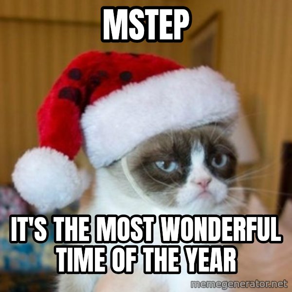 Grumpy Cat Santa Hat meme: MSTEP / It's the most wonderful time of the year