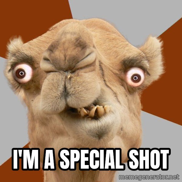 Crazy Camel lol meme: I'm a special shot