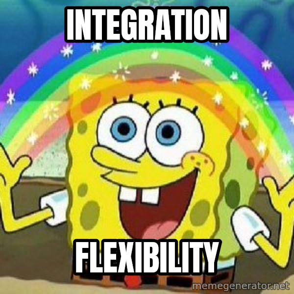 Imagination meme: INTEGRATION / FLEXIBILITY