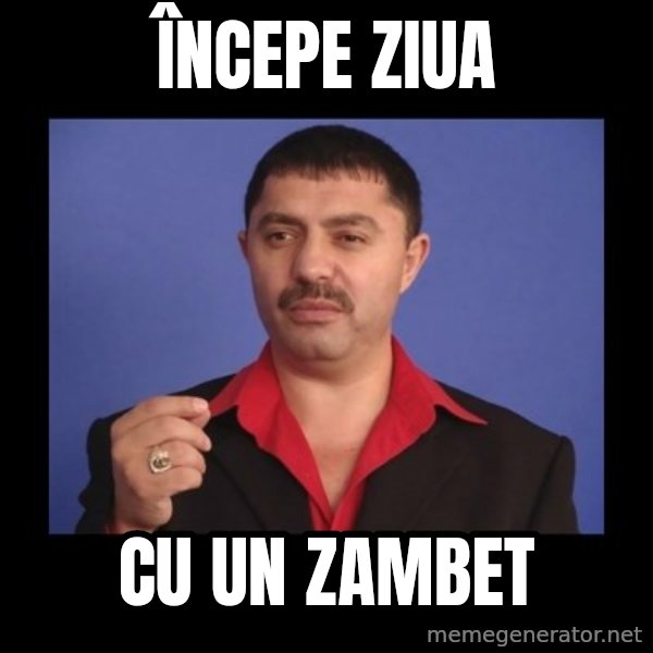 Manelistul Nicolae Guta meme: Începe ziua / cu un zambet