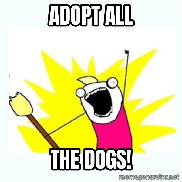 All the things meme: Adopt all / the dogs!