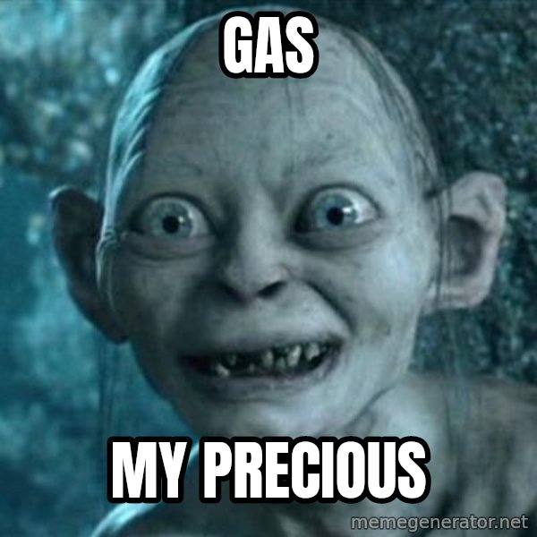 My Precious Gollum meme: Gas / My precious