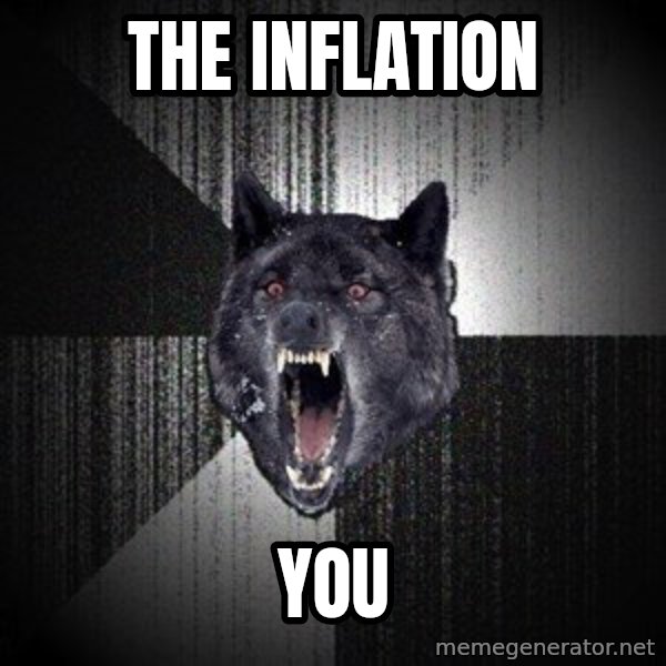 Insanity Wolf meme: The Inflation / You