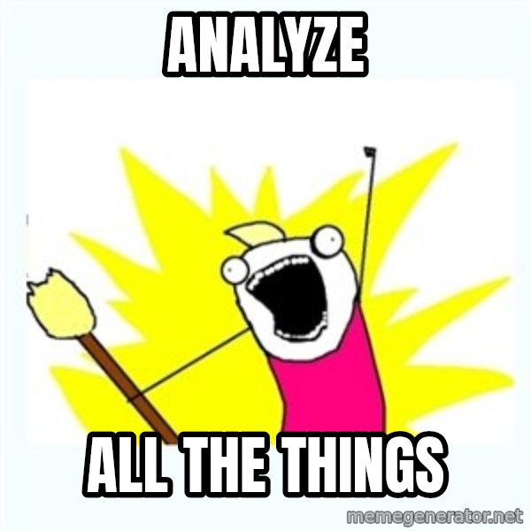 All the things meme: Analyze / All the things