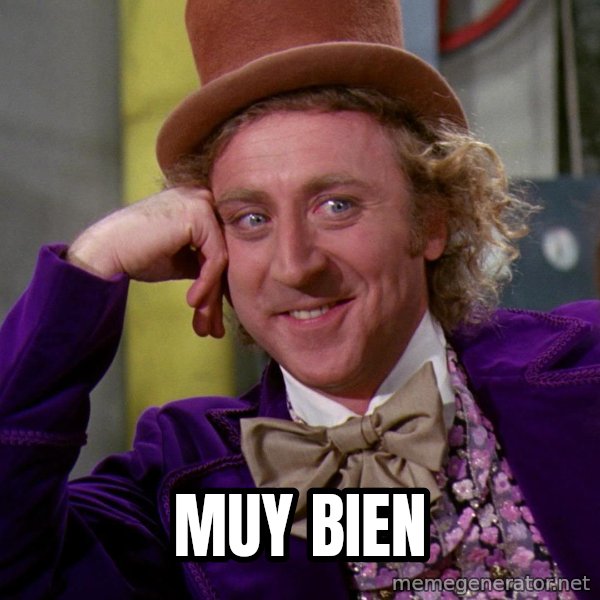 Willy Wonka meme: Muy Bien