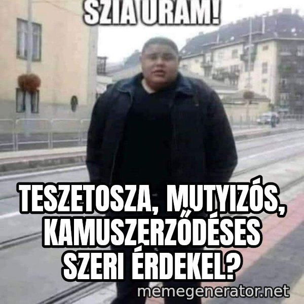 Szia uram meme: Teszetosza, mutyizós, kamuszerződéses szeri érdekel?