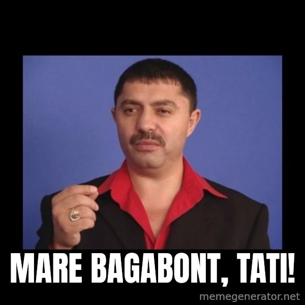 Manelistul Nicolae Guta meme: mare bagabont, tati!
