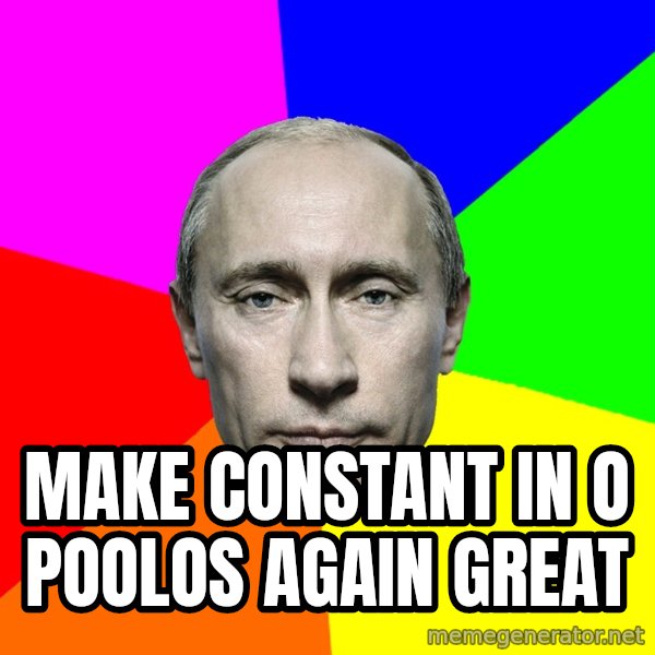 Putin Says meme: Make Constant in o poolos again great
