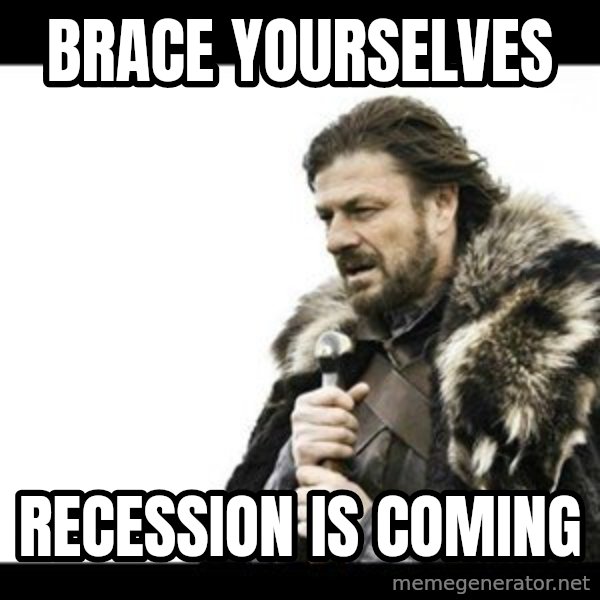 Winter is Coming meme: Brace yourselves / Recession is coming